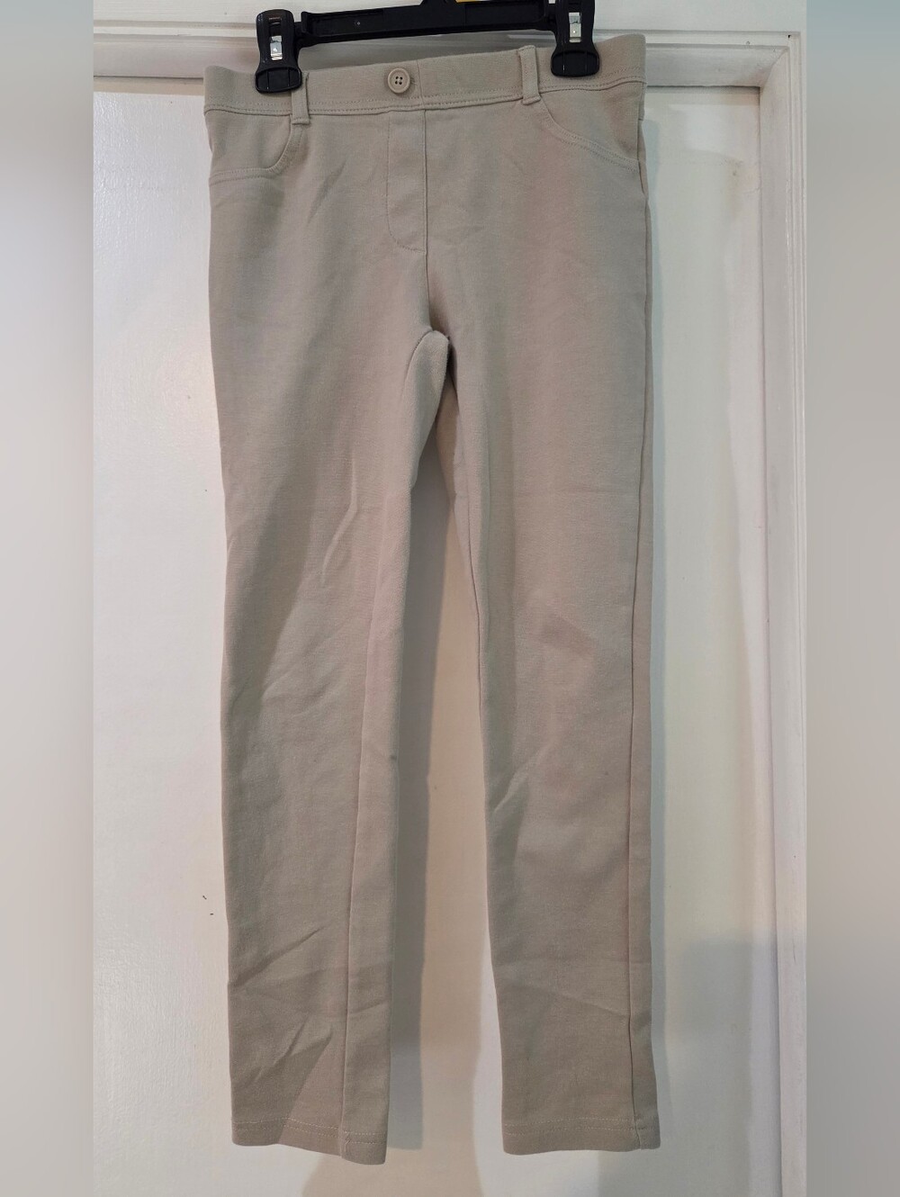 Girls Kahki Uniform Pull On Jeggings Sz 10